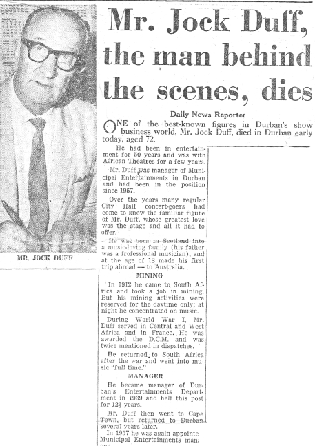 hugh cairnduff newspaper